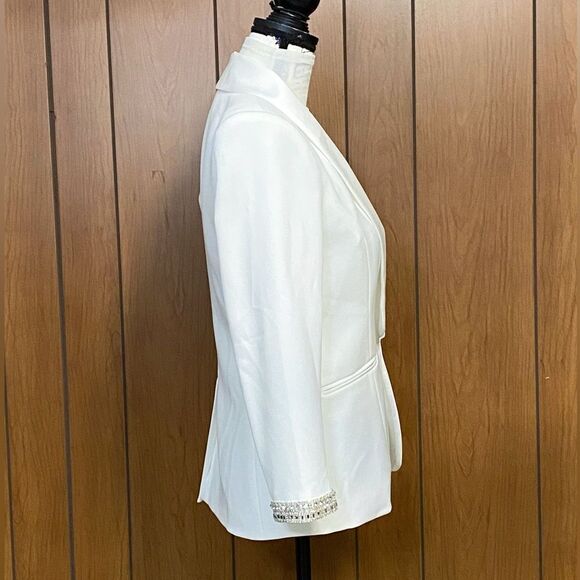 Generation Love Argo Crystal Trimmed Satin & Crepe Blazer size XS - Picture 12 of 16